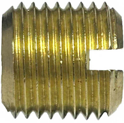 14704,3/8-27 x .375 slotted brass Set Screw